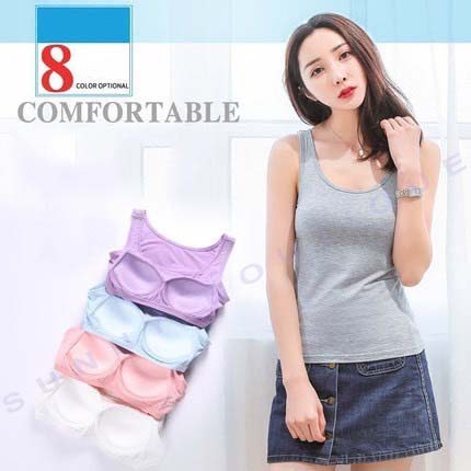Áo Thun Ba Lỗ Nữ 💚FREESHIP💚 Có Đệm Ngực, Mát Rượi Cho Mùa Hè (Hàng Xuất Nhật - Có 7 Màu) | BigBuy360 - bigbuy360.vn