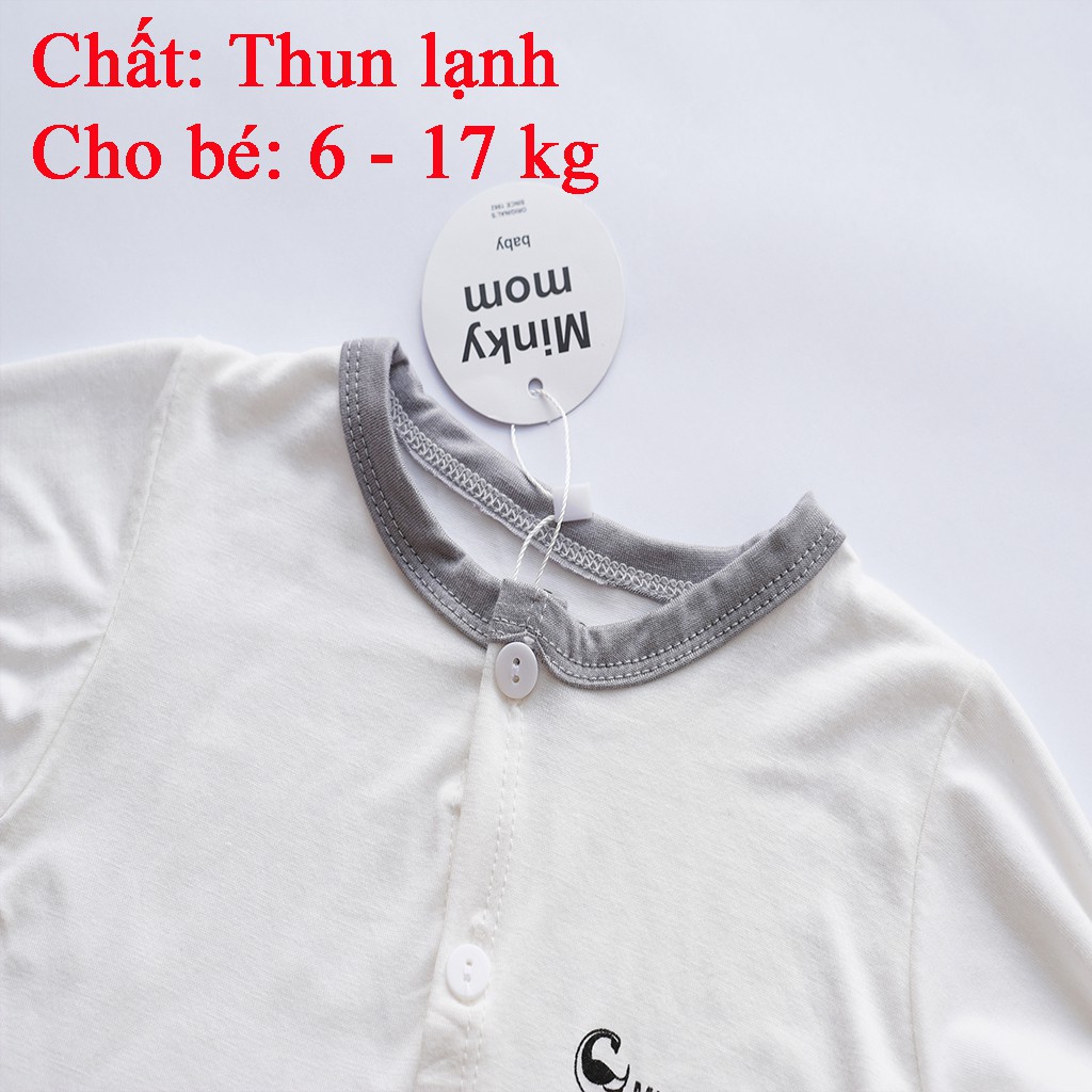 Quần áo trẻ em thu đông MINKY MOM Chính hãng dài tay đồ bộ bé gái bé trai sơ sinh 0 24 tháng tuổi quan ao tre em BDT5