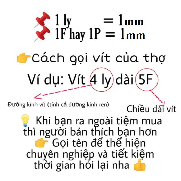 100g Vít bắt tắc kê nhựa 2F 3F 4F 5F 6F 7F