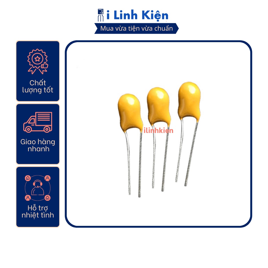 Tụ tantalum, tantalium chân cắm 35V 0.1uF - 10uF chất lượng tốt