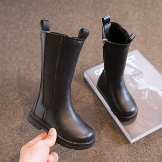 Bốt kéo khóa cao cổ bé gái
