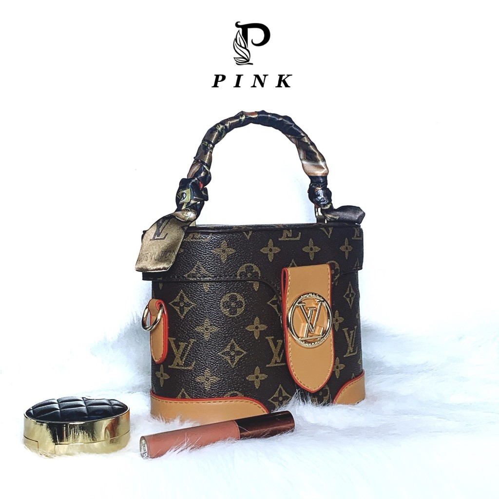 Túi xách nữ cao cấp hàng chuẩn super , Túi đeo chéo nữ hộp tròn kèm dây da full box Pink Shop TSPS25 | BigBuy360 - bigbuy360.vn