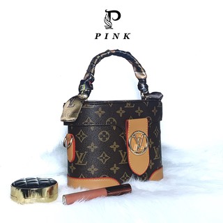 Túi xách nữ cao cấp hàng chuẩn super , Túi đeo chéo nữ hộp tròn kèm dây da full box Pink Shop TSPS25