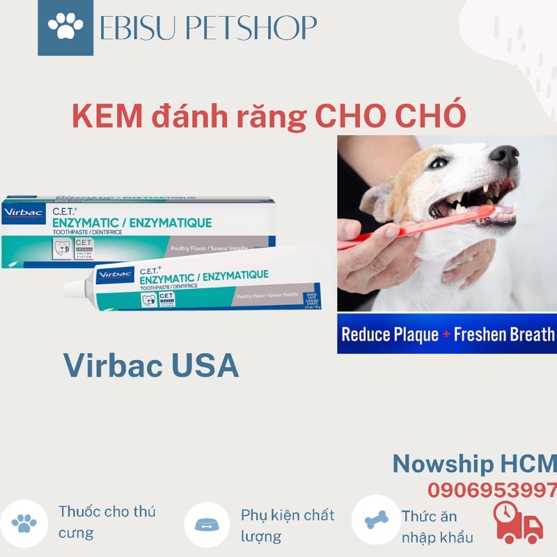 Virbac CET Enzymatic Toothpaste - Kem đánh răng cho chó mèo Virbac