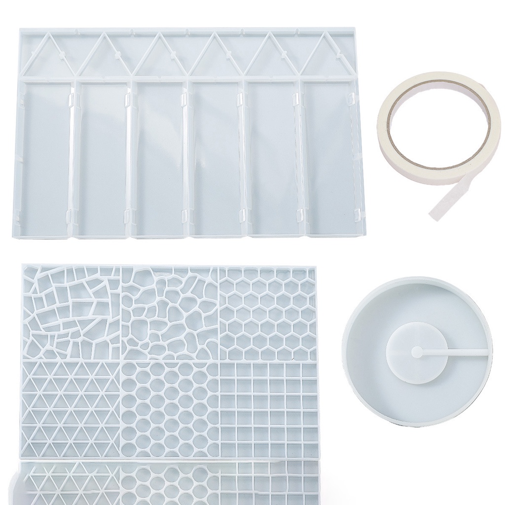 Khuôn Silicon Làm Đèn Trung Thu, Đèn Ngủ Lục Giác  Kèm Đèn USB Trang Trí Phòng Ngủ Resin DIY