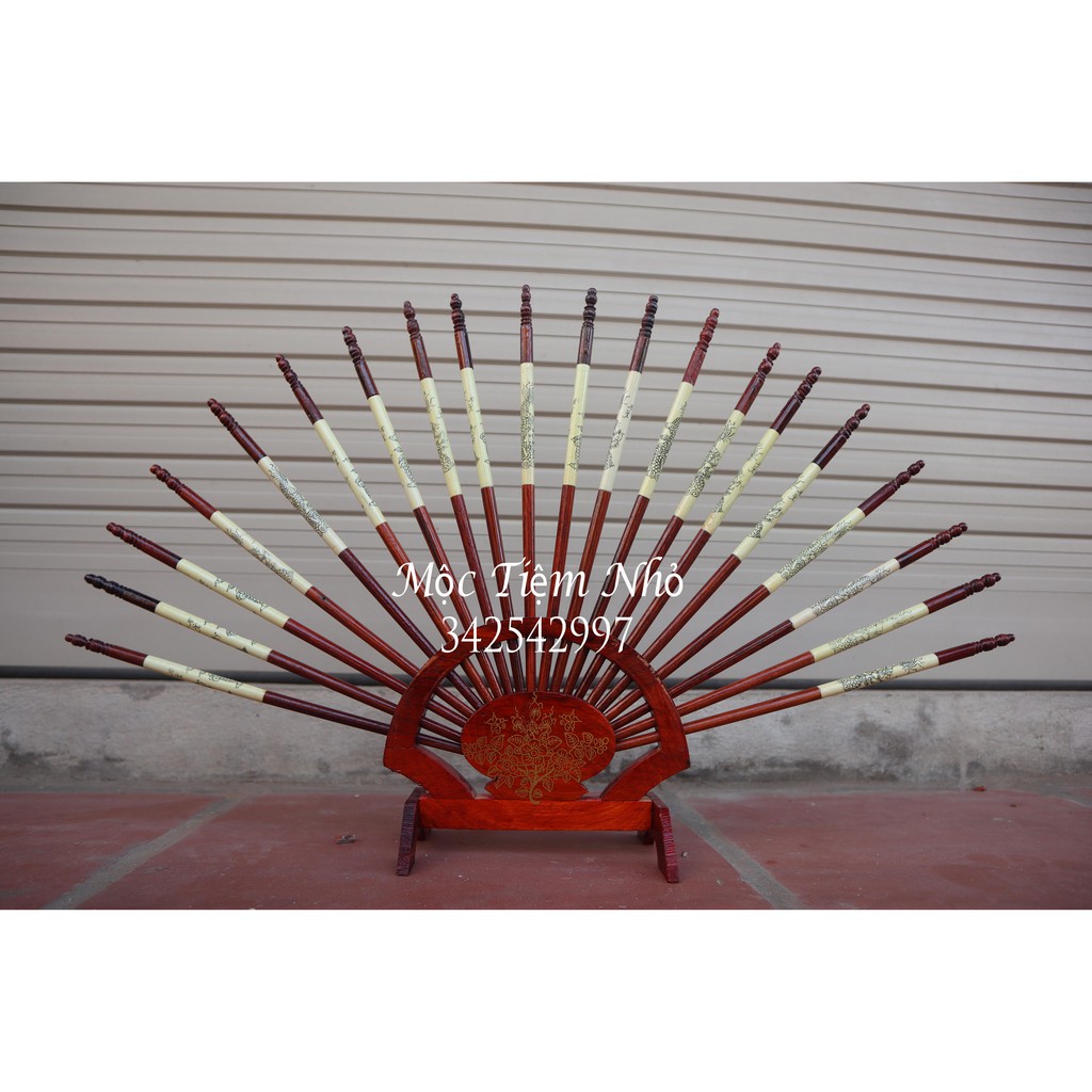 Bộ đũa thờ 10 đôi + Giá đũa  - Tâm linh - Truyền Thống - Văn hóa người Việt