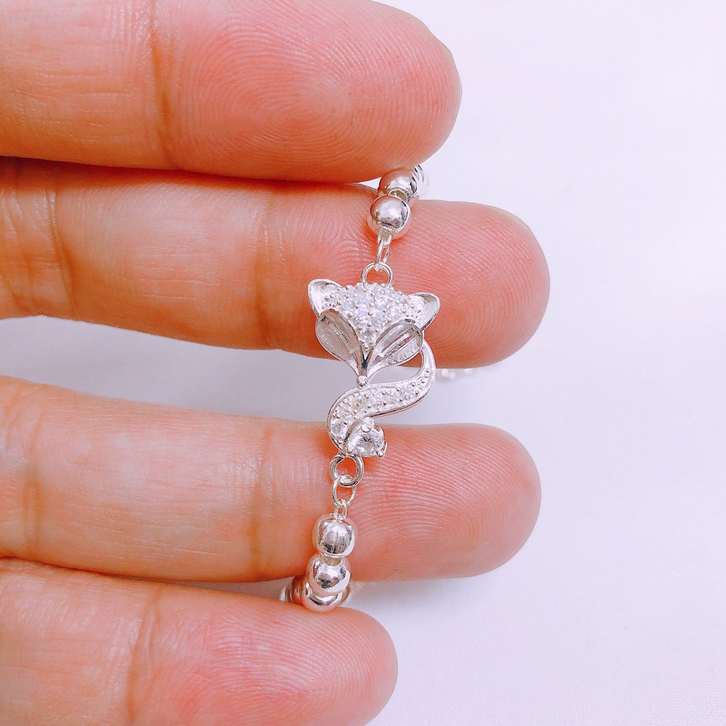 Lắc tay bạc thật hồ ly may mắn tình duyên chất liệu bạc ta sáng đẹp/ JQN gian hàng uy tín, chất lượng