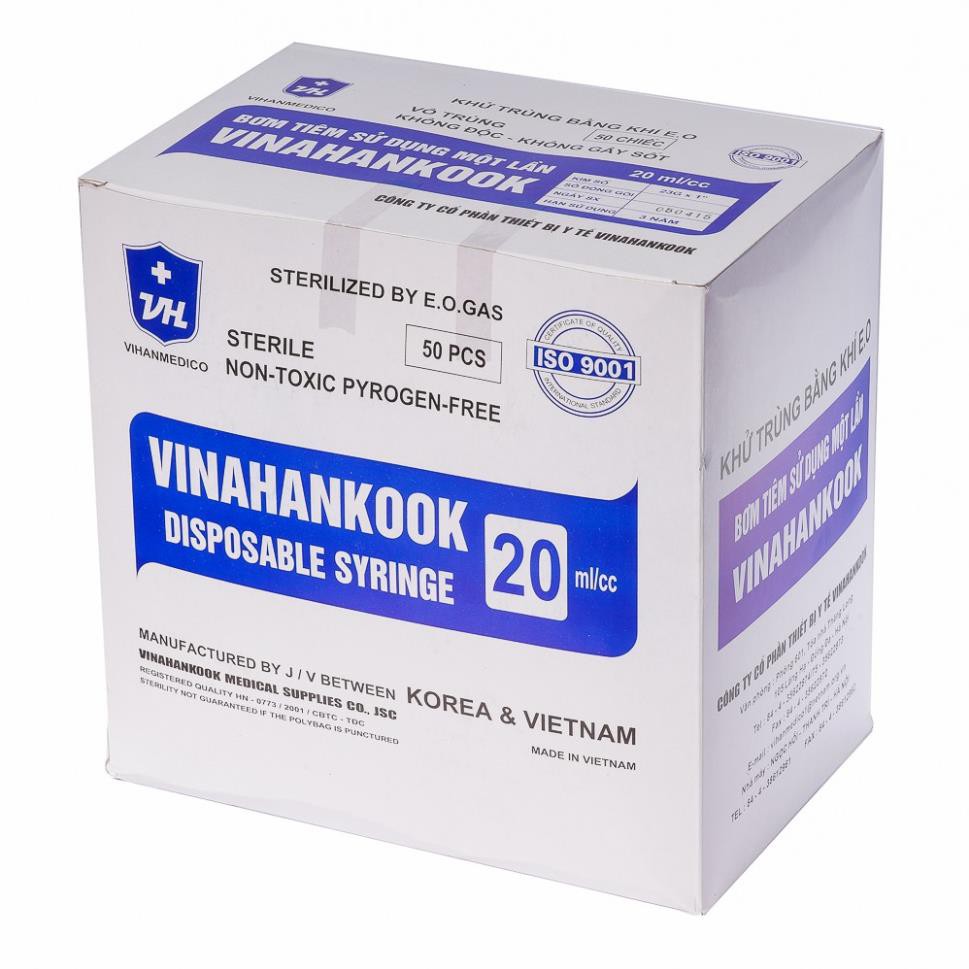 Combo 10 cái Bơm Tiêm Vinahankook |Đầu Kim Vinahankook (Đủ size 1cc-3cc-5cc-10cc-20cc)