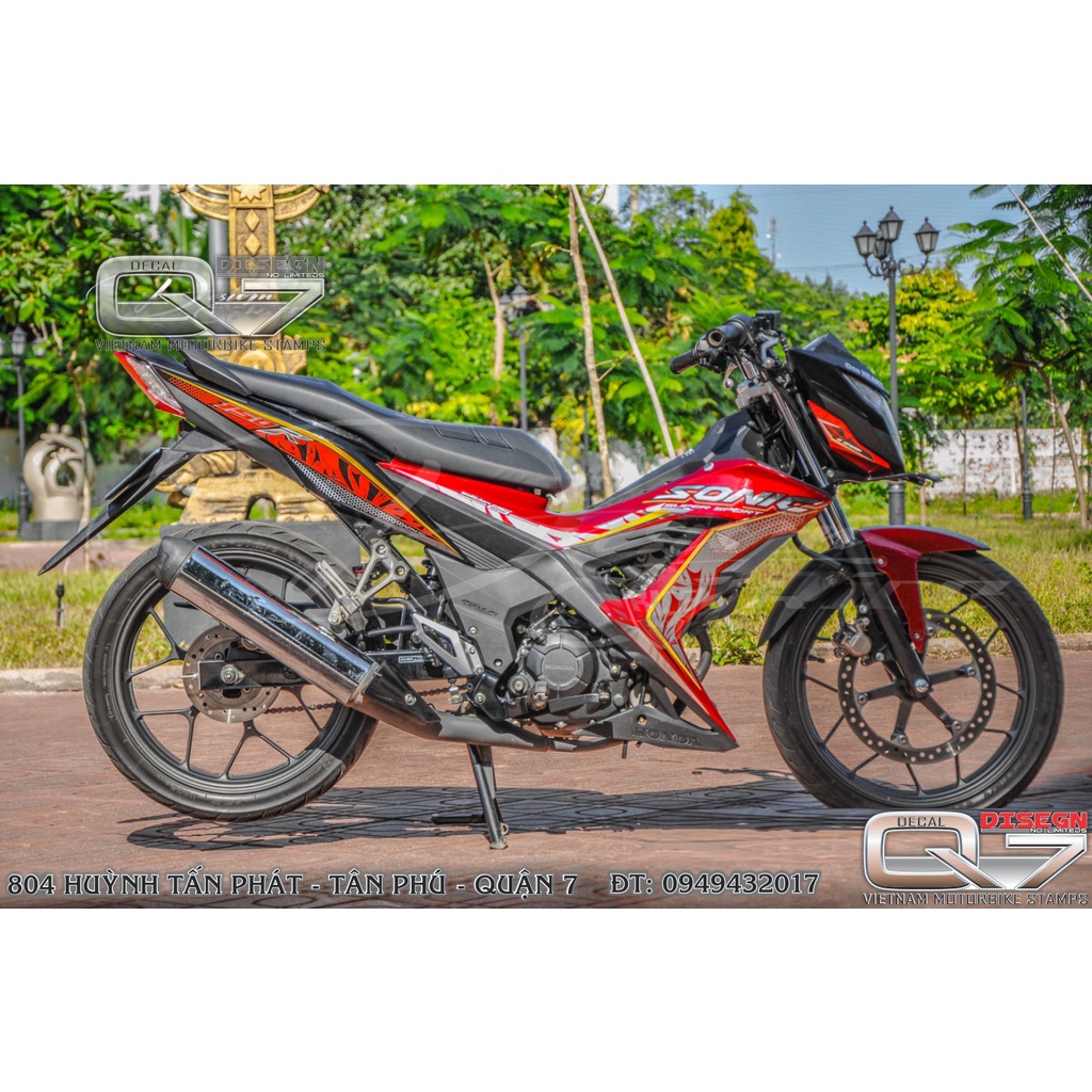 Tem rời sonic 150 đỏ đen - decalq7