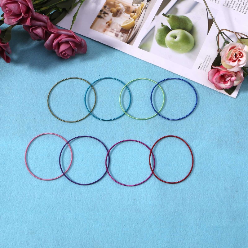 Set 10 Vòng Tay Dây Xoắn Ốc Bằng Thép Carbon Nhiều Màu Sắc