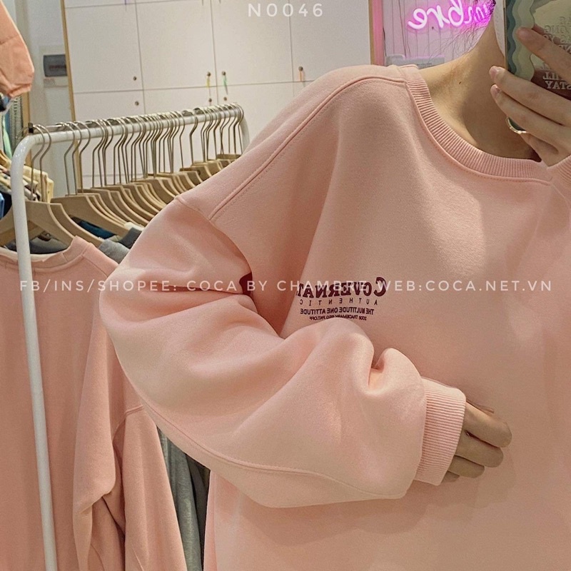 Áo wearter nỉ cotton cover in logo ngực H2A