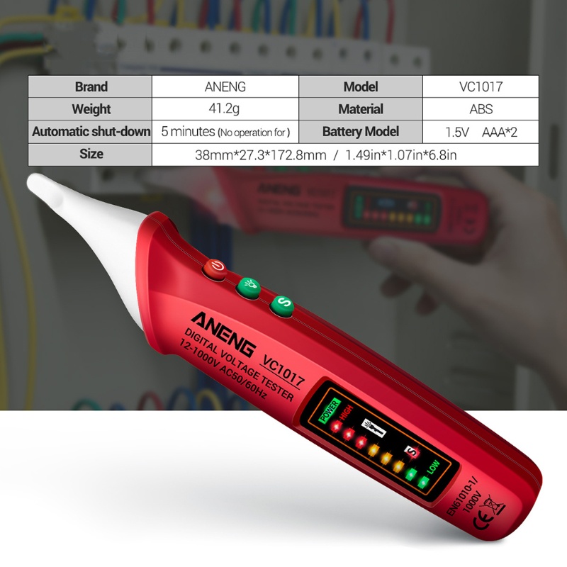 Vạn năng kế kỹ thuật số ANENG- VC1017 DC/AC 12V-1000V
