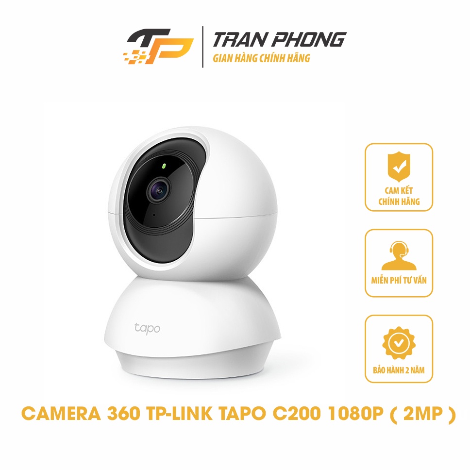 Camera WiFi TP-Link Tapo C200 1080P (2MP) Điều Chỉnh Hướng xoay 360 độ - Hàng Chính Hãng