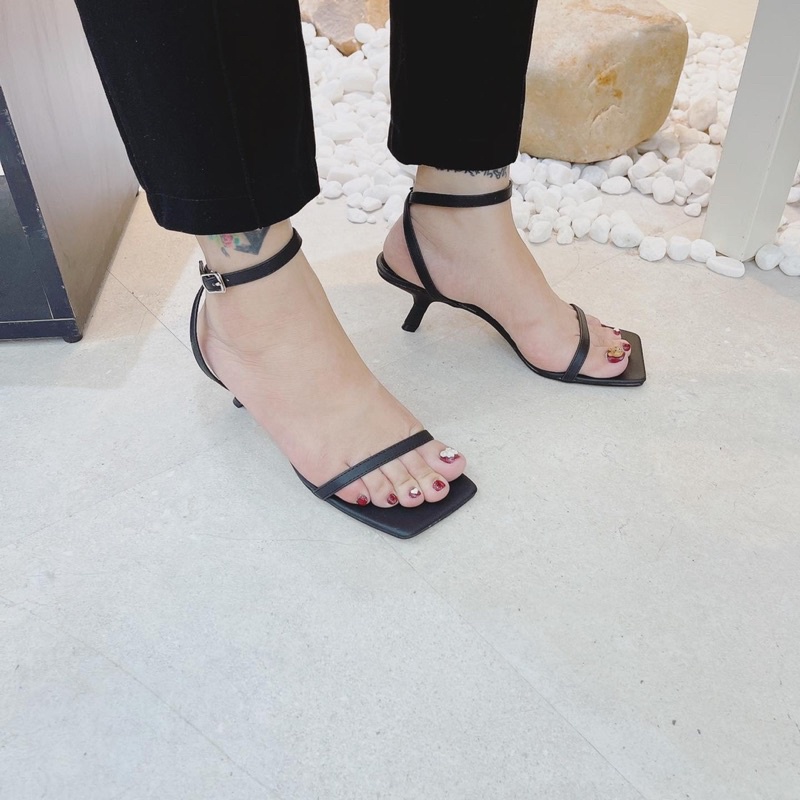 [CÓ SẴN] GIÀY SANDAL QUAI DÂY DA GÓT KIỂU 5 PHÂN