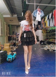 Set áo phông + chân váy