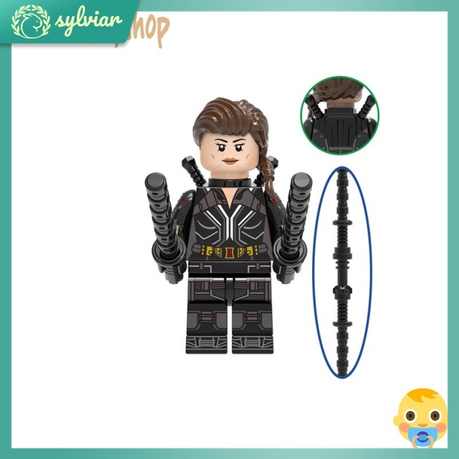 [sylviar] Mô Hình Siêu Anh Hùng Black Widow Minifigures, Lego