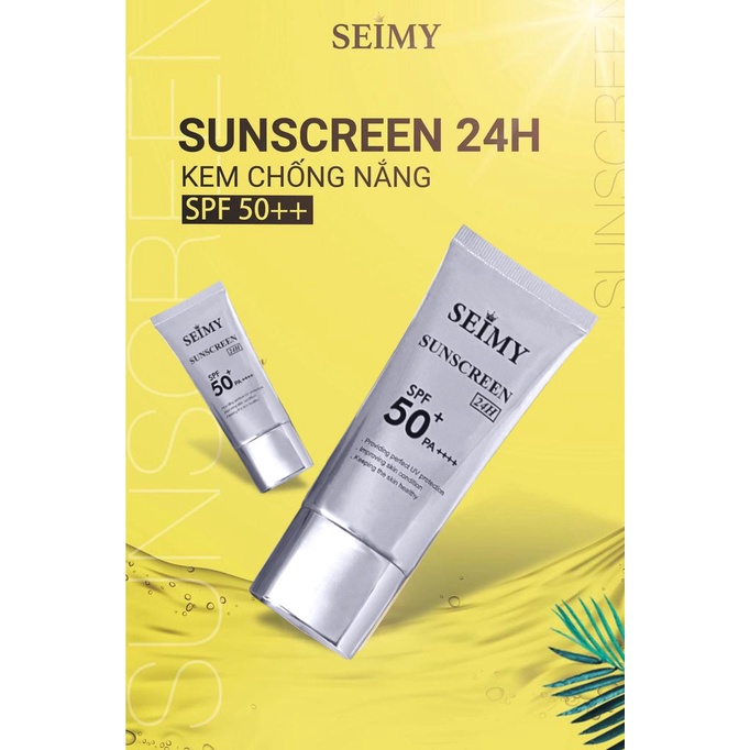 [CHÍNH HÃNG] Kem chống nắng dưỡng da trắng Seimy - Sunscreen 24h - Kem dưỡng da