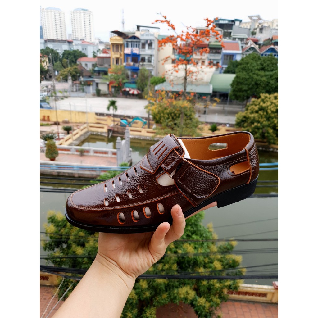 Giày lười nam, giày Rọ Nam Da Bò Cao Cấp Đế Khâu Đi Mùa Hè Thoáng Mát Êm Ái Thoái Mái Tự Nhiên - Bảo Hành 24 Tháng