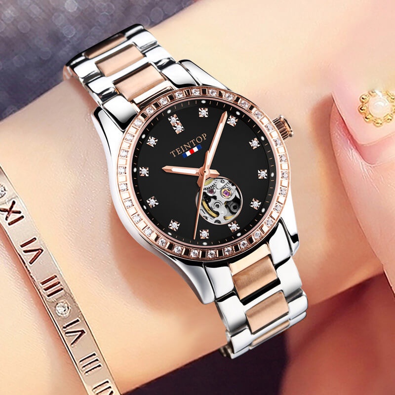 Đồng hồ nữ chính hãng Teintop T8685-2 hàng mới,Kính sapphire ,chống xước,Chống nước,máy cơ(Automatic),Bảo Hành 12 Tháng
