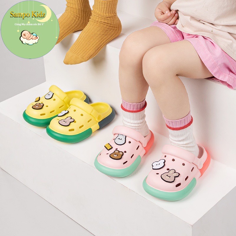 Dép Cheerful Mario  BF-7702U  Quai Ngang Chống Trượt Họa Tiết Hoạt Hình Kiểu Cổ Điển Cho Bé _  Mẫu 3
