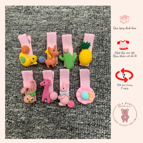 Kẹp Tóc Hoạ Tiết Đáng Yêu Cho Bé Gái - ULA Baby