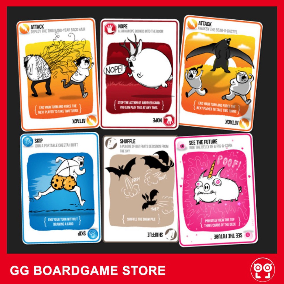 Trò chơi thẻ bài Mèo Nổ Exploding Kittens tiếng Anh