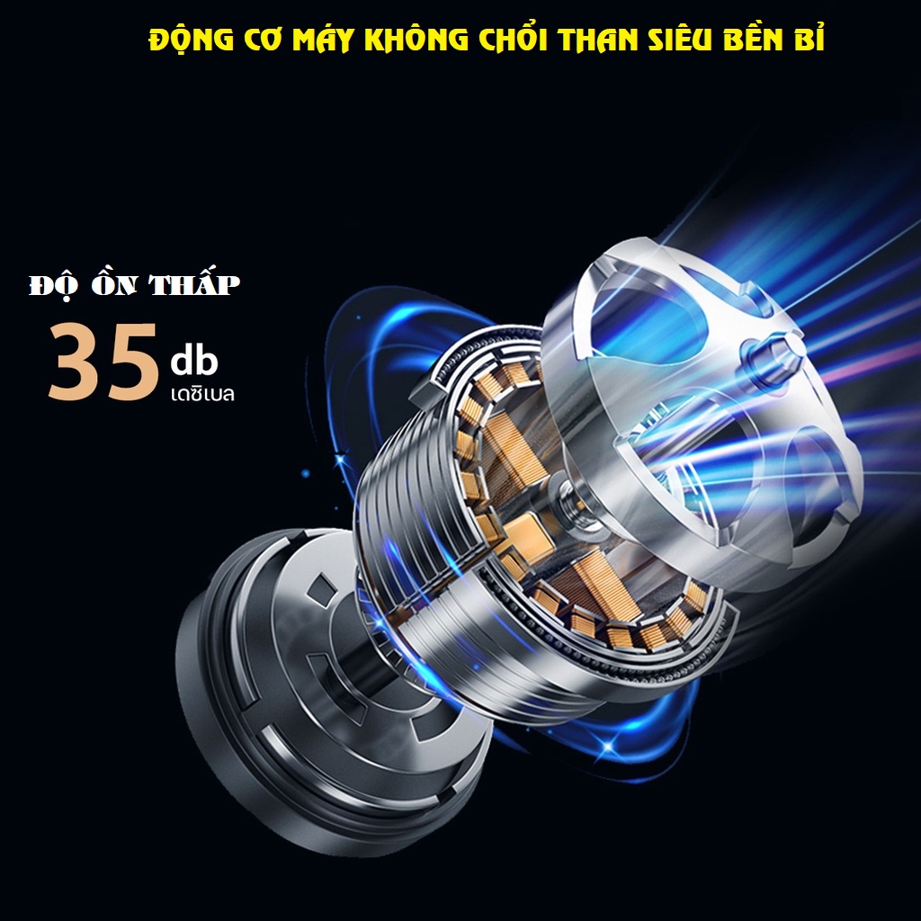 Quạt tích điện để bàn công suất lớn 3 chế độ mát Super Fan cao cấp 2022, pin khủng 6000 mAh, xoay 360 độ