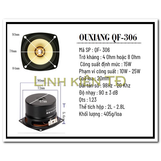 Loa toàn dải 3 inch QY - 306