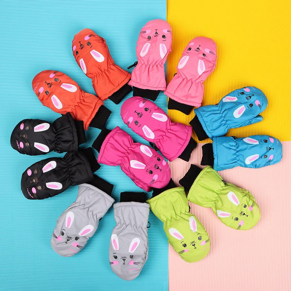 Găng Tay Trượt Tuyết Dày Dặn Ấm Áp Xinh Xắn Chống Trượt Cho Bé 0-5 Tuổi