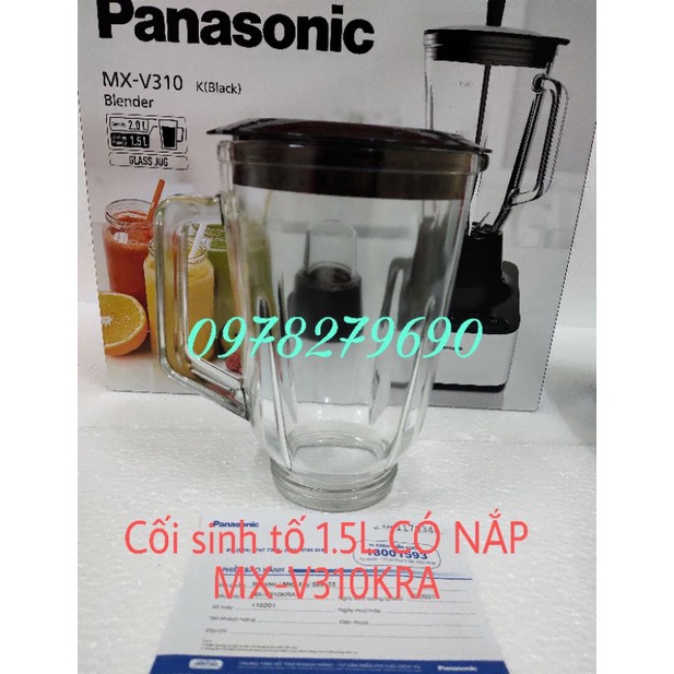 (LINH KIỆN CHÍNH HÃNG - MẪU MỚI) LY, CỐI THỦY TINH SINH TỐ MÁY XAY PANASONIC MX-V310KRA MX310 MX300KRA V310 MX V310