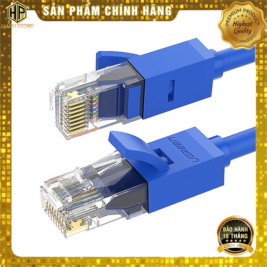 Cáp mạng Cat 6 UTP NW102 Ugreen từ 1 đến 10M chính hãng - Hapustore