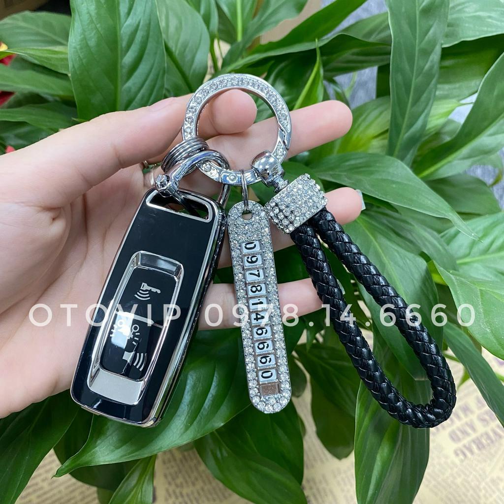 Ốp TPU 2 nút nhỏ viền bạc bảo vệ chìa khóa xe máy Smartkey Honda 2022 Vision, SH Mode, Air Blade, Lead,....