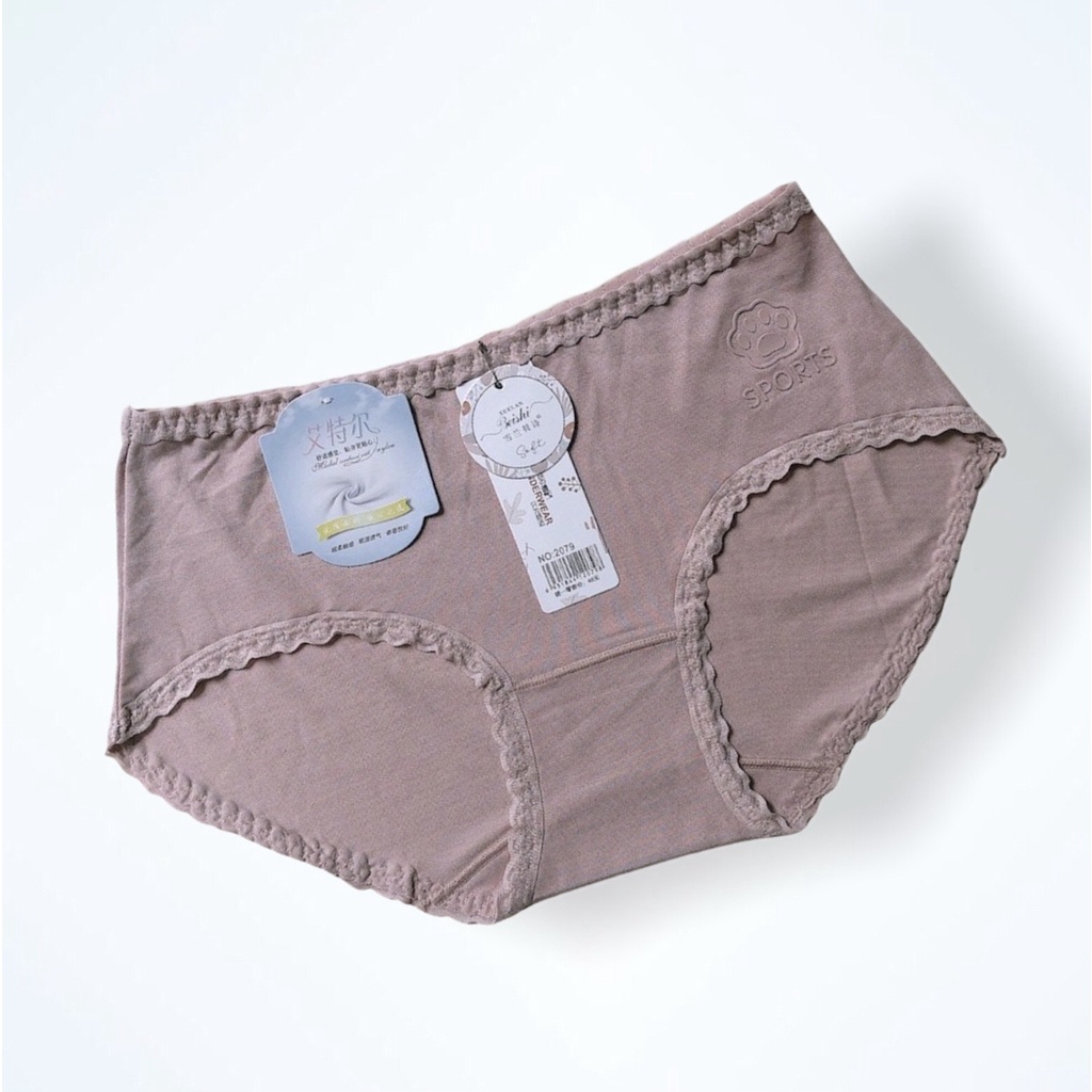 Quần Lót Nữ Thun Lạnh Cao Cấp Trơn Viền Bèo Ren Mềm Mịn PINK STORE QL2079