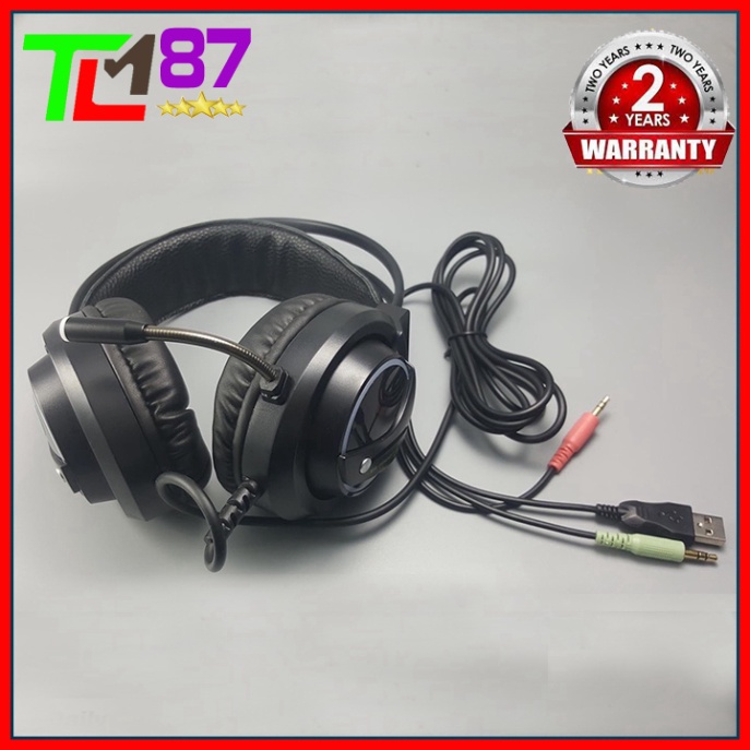 Tai Nghe Gaming LED RGB Có Mic Headphone Chụp Tai Có Rung LIGHTNING R8S - Tai Nghe Nhạc Máy Tính Laptop Game Thủ Có Dây