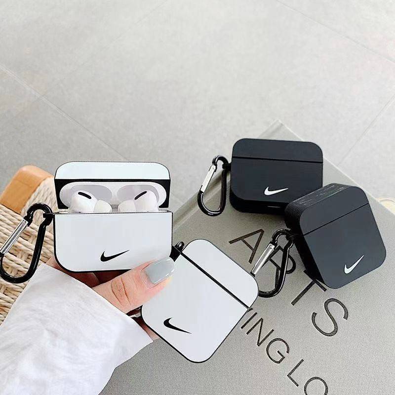 Vỏ bọc silicone cứng bảo vệ hộp sạc tai nghe bluetooth in hình logo Nike thích hợp cho Airpods 1/ 2 3 Pro