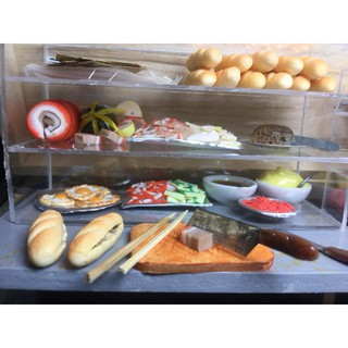 QUẦY BÁNH MÌ THỊT MINI ĐẤT SÉT NHẬT
