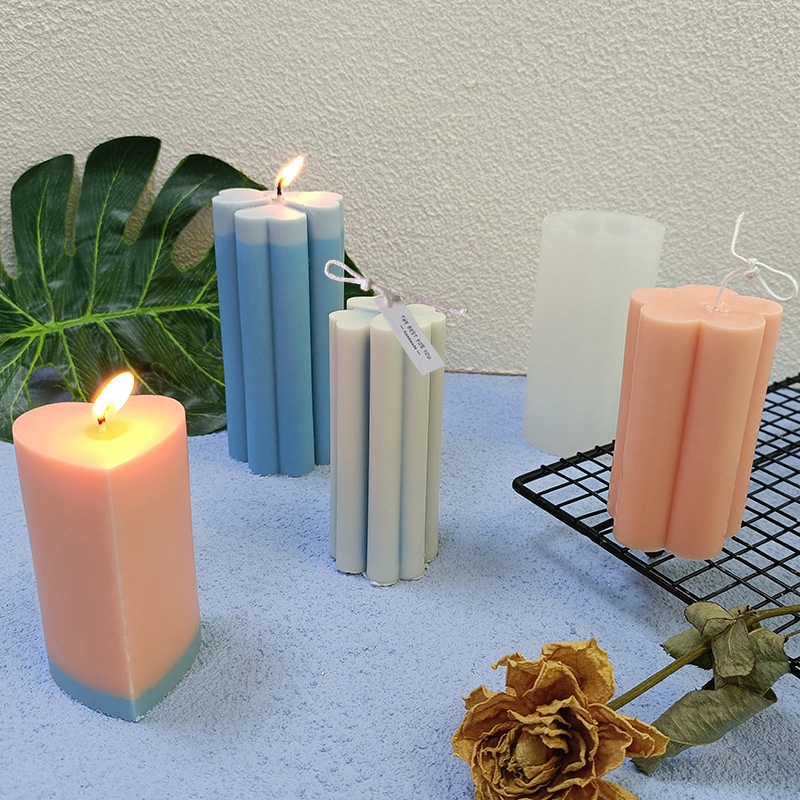 Khuôn Làm Nến / Xà Phòng Hình Trái Tim 3D Bằng Silicone