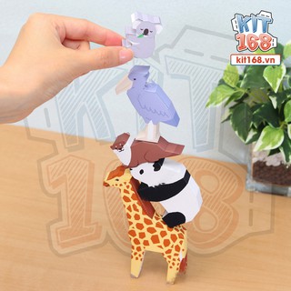 Mô hình giấy Động vật hoang dã hình khối ver 3