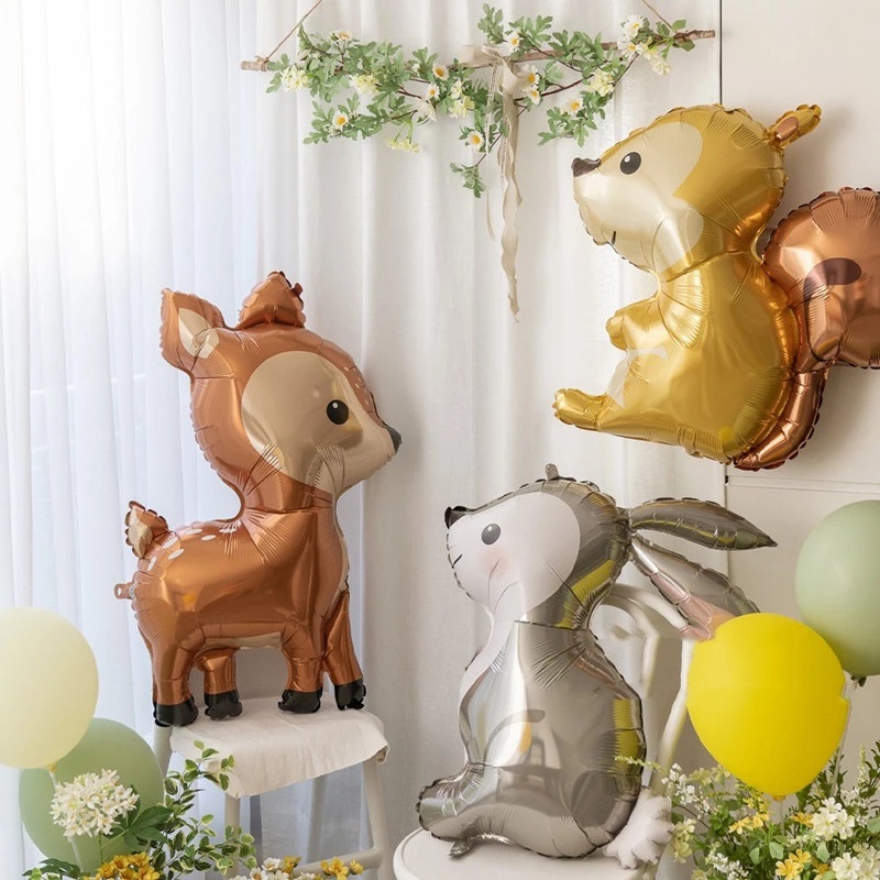 Bong Bóng Trang Trí Tiệc Sinh Nhật Hình Nhím Gai Cáo Raccoon Hoạt Hình