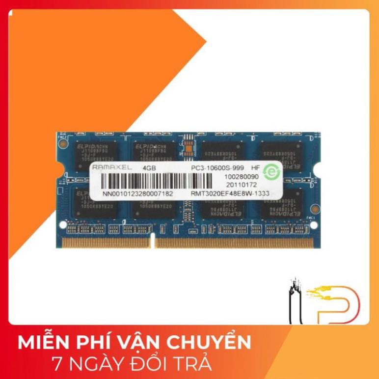 [BH 6 THÁNG] RAM LAPTOP DDR3 4G 1333 (10600) RAMAXEL