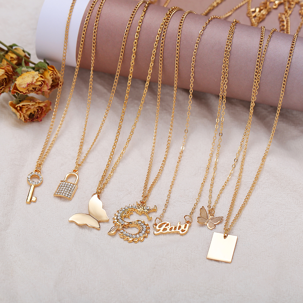 vòng cổ Mặt Hình Bươm Bướm Đính Đá Thời Trang Cho Nữ