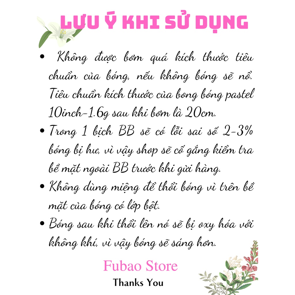 [RẺ VÔ ĐỊCH] [GIẢM GIÁ SHOCK] Bong bóng màu bánh macaron, pastel, trang trí sinh nhật, party - Fubao Store