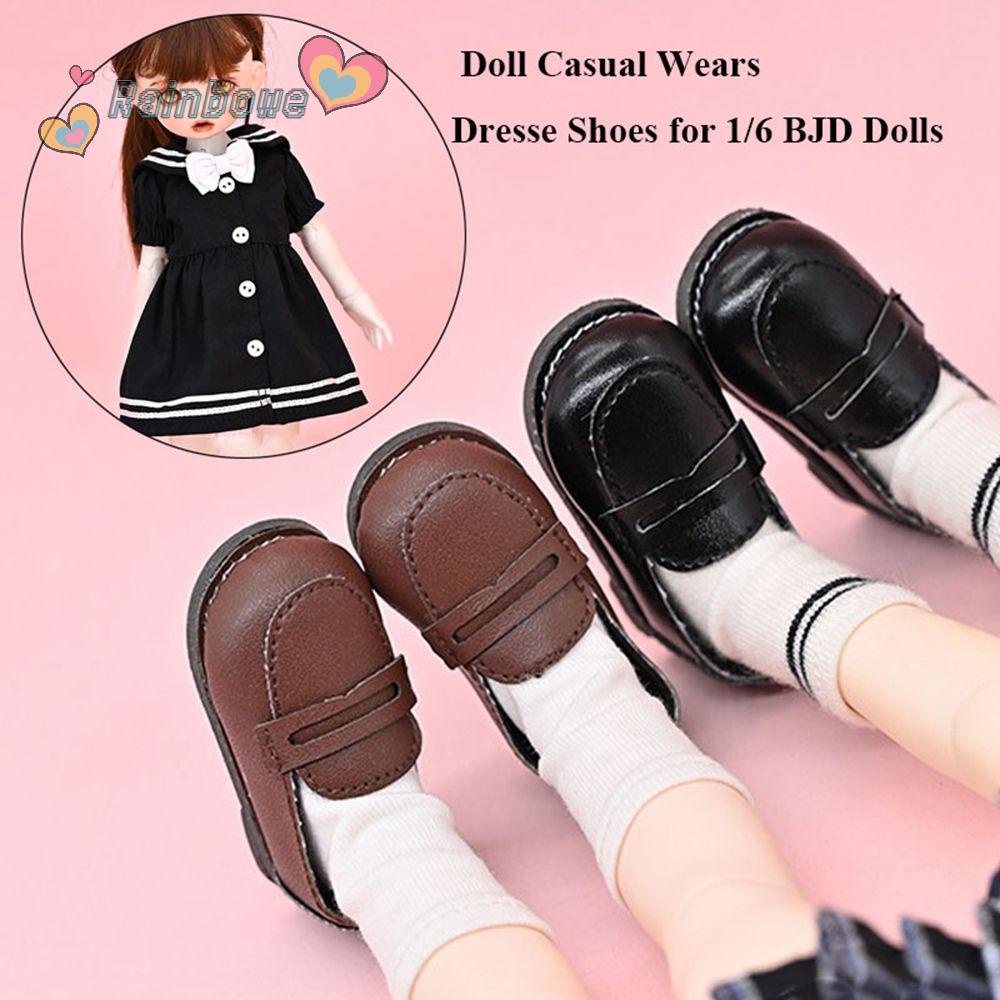 Giày Da Mini Màu Cầu Vồng Cho Búp Bê