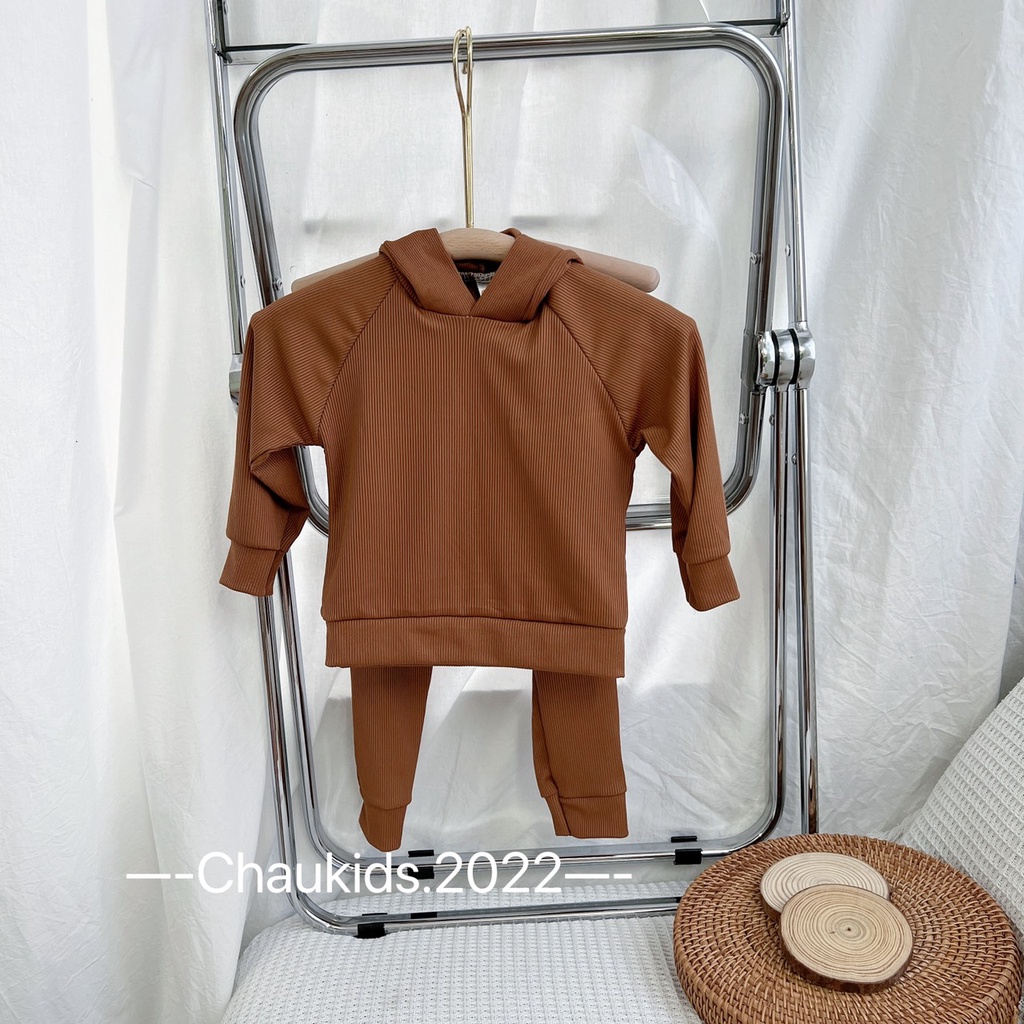 [SALE] Bộ Quần Áo Cho Bé Gái, Bé Trai KIMCHIBABY Vải Thun Gân Tai Thú 3D, Bộ Đồ Cho Bé Mặc Thu Đông CKTD05