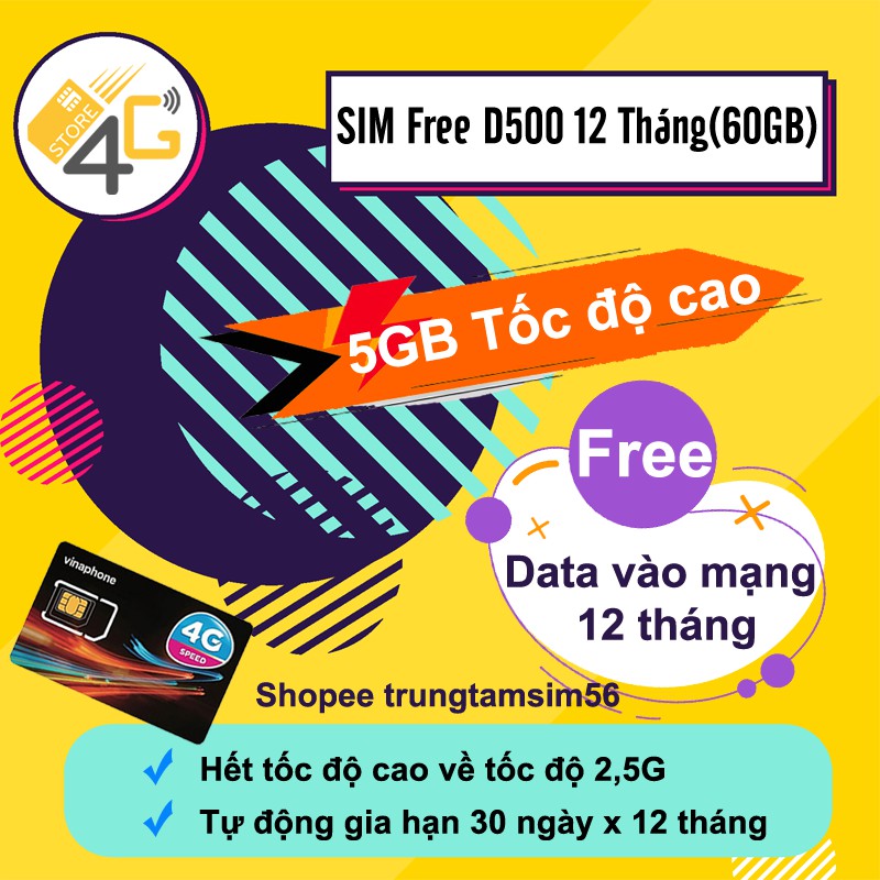 SIM DATA VINA ( 6 đến 12 tháng) - KHÔNG NẠP TIỀN - BẢO HÀNH 12 THÁNG