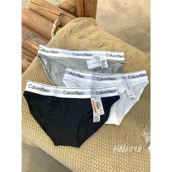 Quần lót CK nữ tam giác, lọt khe hot trend chất cotton cạp to siêu mát, thấm hút mồ hôi