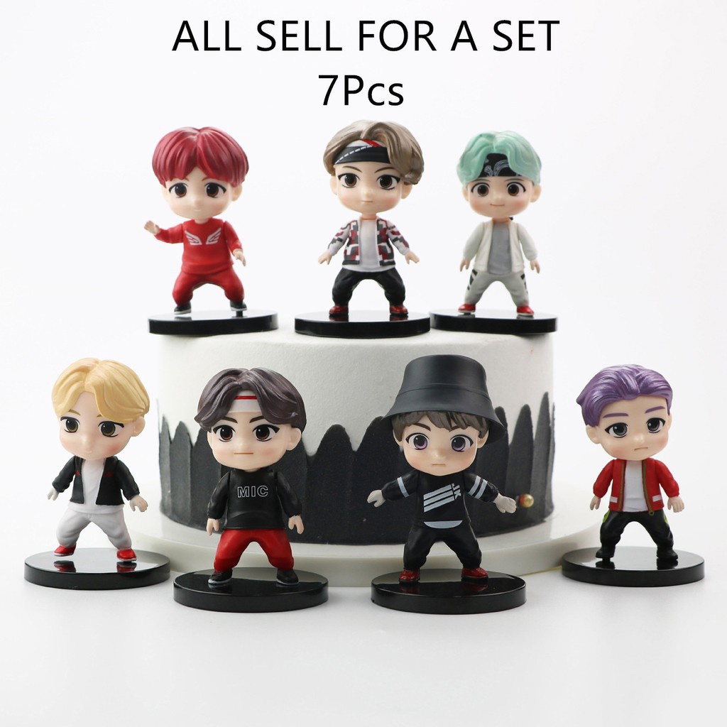 Set 7 mô hình nhân vật bt21 bts dễ thương bt21