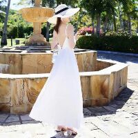 ĐẦM MAXI HAI DÂY KHOÉT HỞ LƯNG