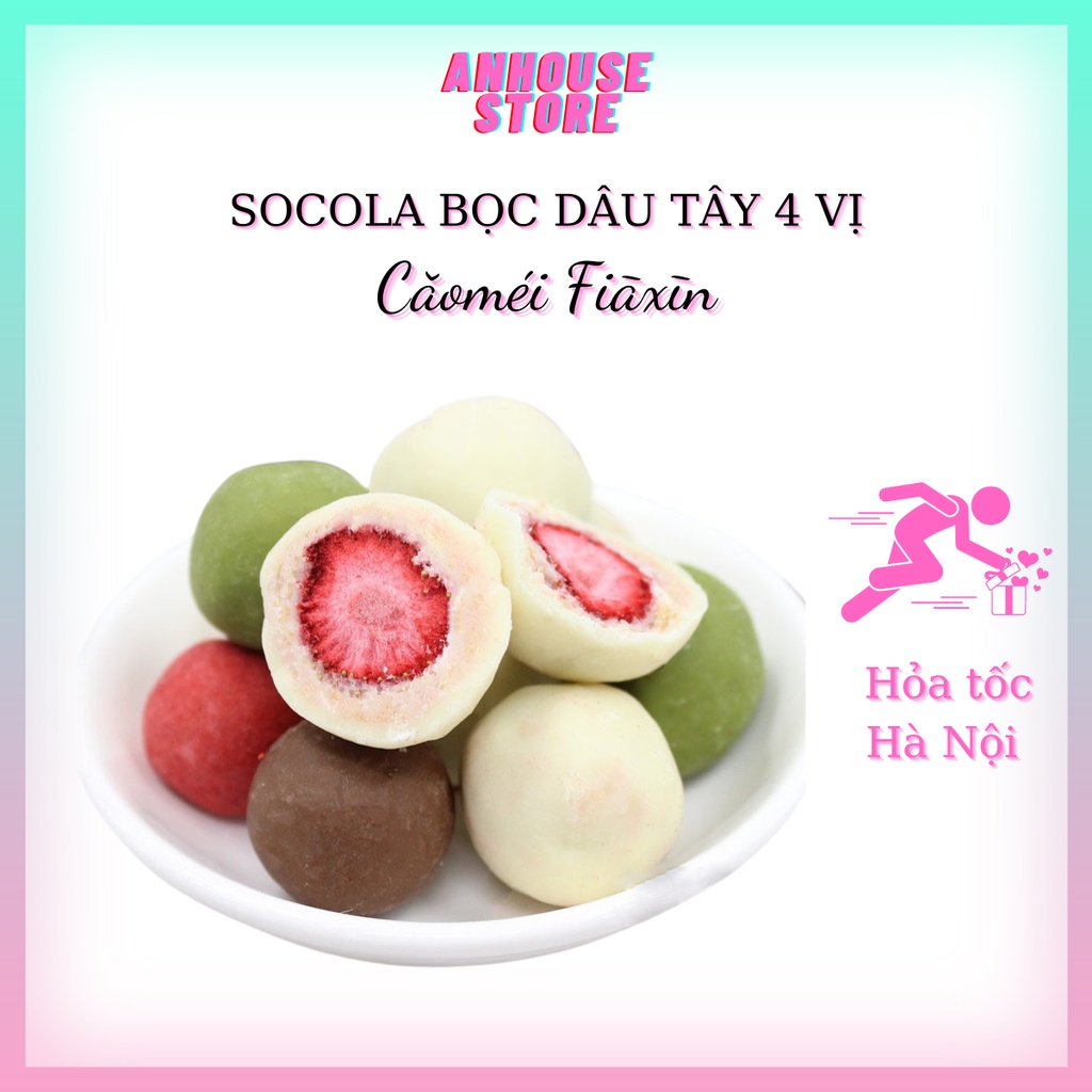 SOCOLA Bọc Dâu Tây Siêu Ngon - Đồ Ăn Vặt Nội Địa Tường An Store