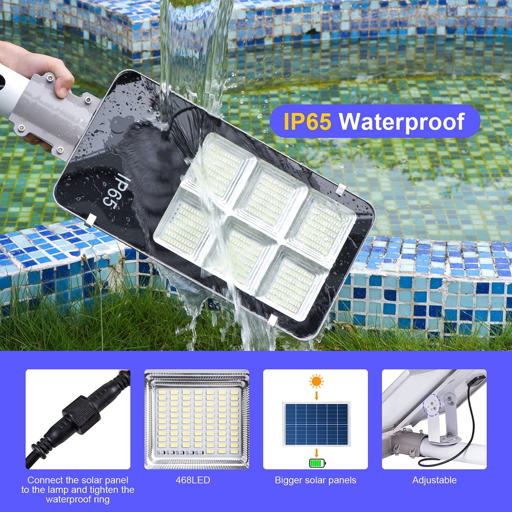 Đèn đường 60w/100w/200w/300w/400w led năng lượng mặt trời  Đèn pha năng lượng mặt trời giá sỉ - Sạc đa năng